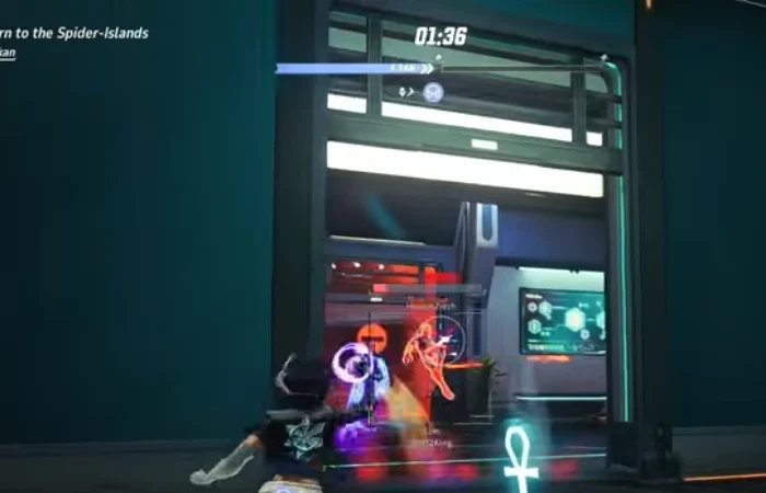 ESP wallhack overlay showing players and loot in Marvel Rivals